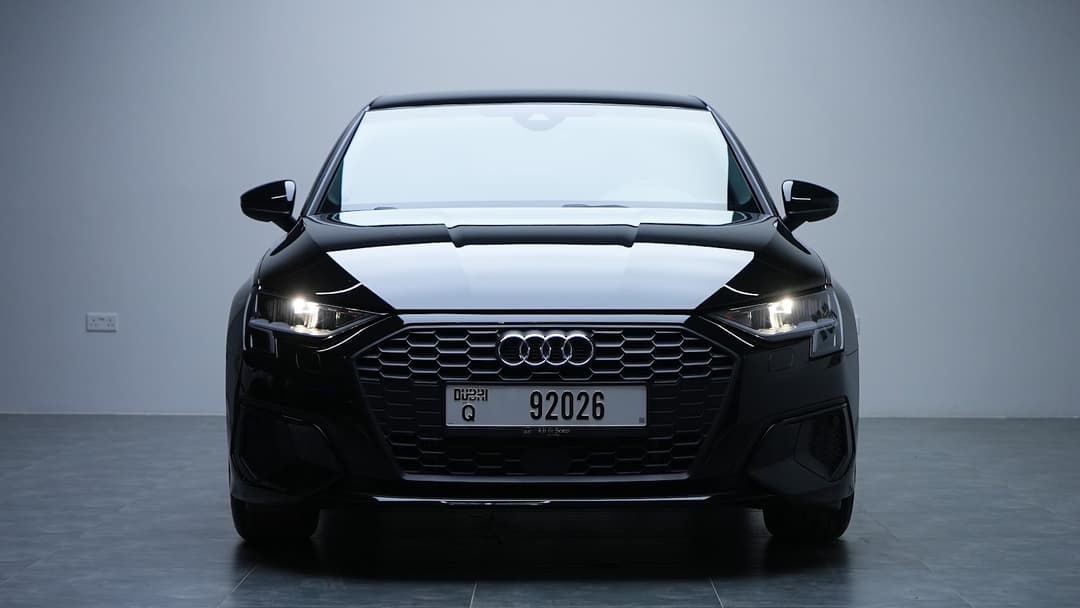 Audi A3 Black listed for rent in Dubai