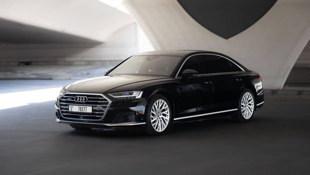Audi A8 Black listed for rent in Dubai