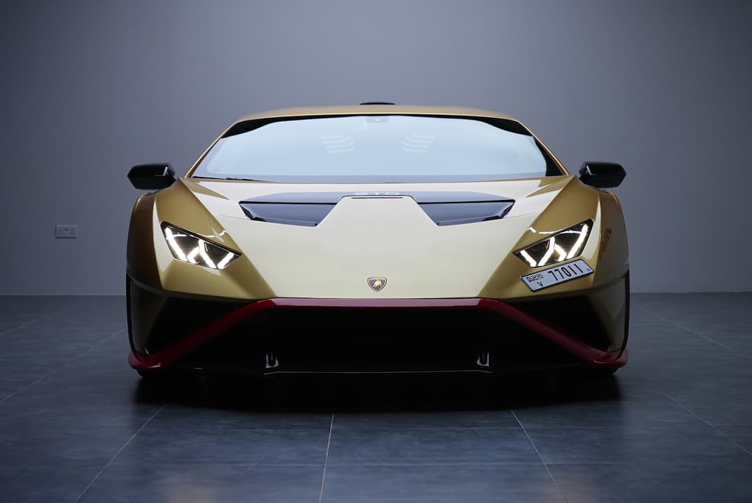 Lamborghini HuracáN STO Golden listed for rent in Dubai