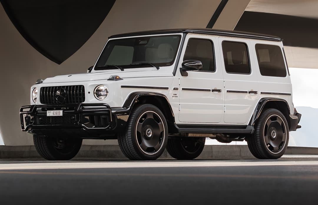 2025 Mercedes-Benz G 63 White listed for rent in Dubai